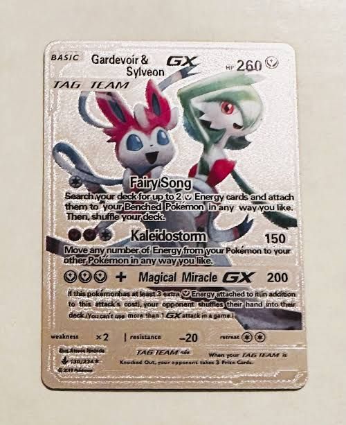 Gardevoir & Sylveon GX Tag Team Silver Foil Pokemon Fan Art ...