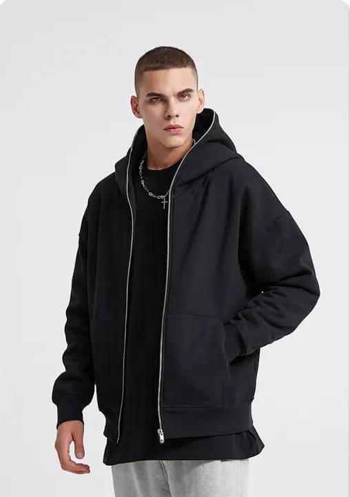 Harajuku%20Jacket%20Sweatshirts%20Men%20Zip%20Up%20Hoodies%20Jacket%20Retro%20Long%20Sleeve%20Oversized%20Black%20Hooded%20Sweatshirt%20Coats%20-%20Image%203