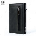 Anti-theft Credit Card Holder Men Wallets Rfid Blocking Aluminum Leather Pop Up Minimalist Wallet Cardholder Wallets for Men. 