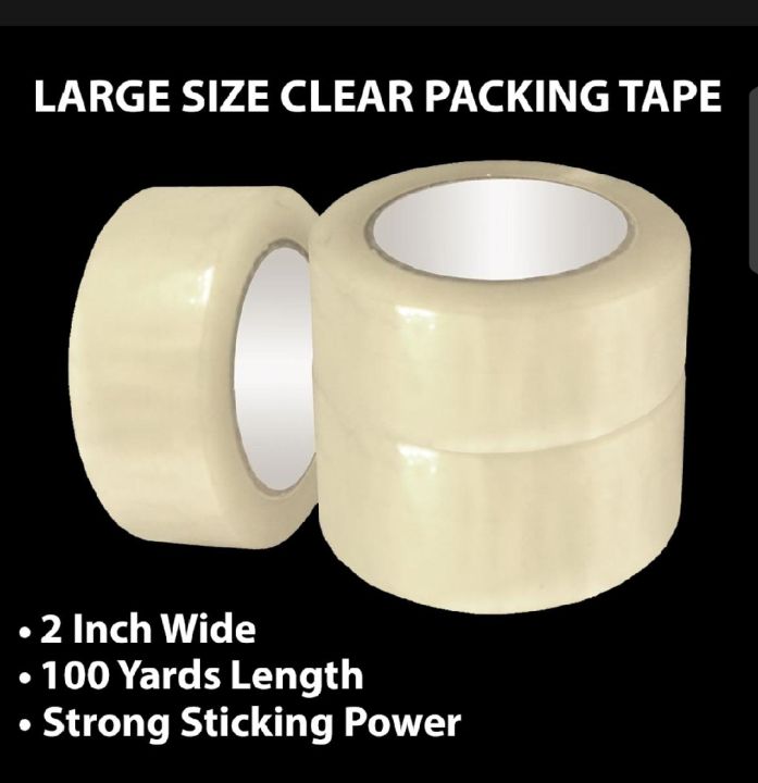 Packing Tape Transparent Clear Best Self adhesive 100 Yards 46.5mm( approx 2 inches)