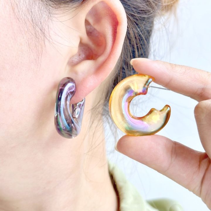 New%20Iridescent%20Acrylic%20Chunky%20Circle%20Earring%20Hoops%20for%20Women%20Transparent%20Geometric%20Huggies%20Earrings%20Korean%20Fashion%20Jewelry%20%20-%20Image%206