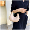 Women Luxury Underarm Bag Half Moon Adjustable Strap Hobo Bag Fashion Design Solid Color PU Leather Shoulder Bags (8910). 