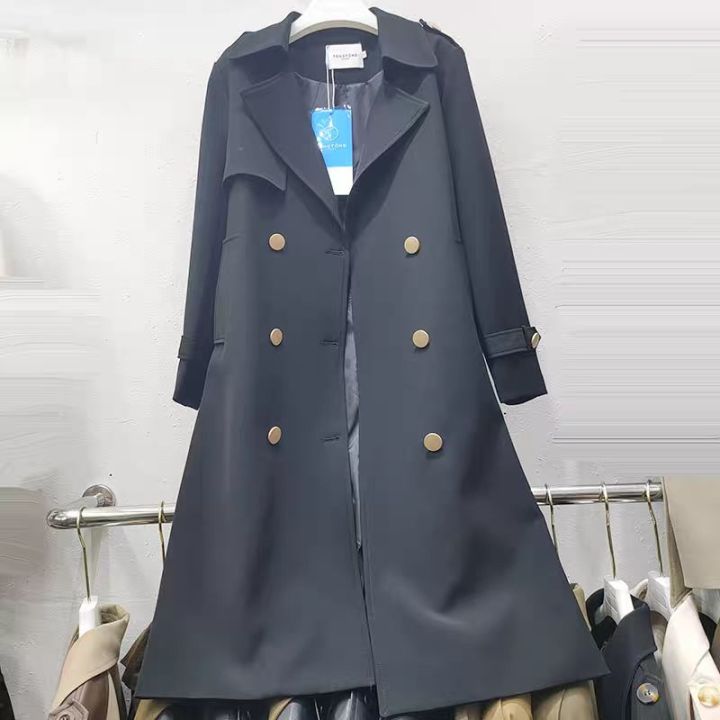 Loose%20Khaki%20Style%20Medium%20Long%20Thin%20Women's%20Trench%20Coat%20Free%20Size%20Casual%20Outerwear%20for%20Spring%20and%20Fall%20-%20Image%204