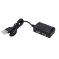 New 2 in 1 7.4V LiPo Battery Balance Plastic USB with Indicator Light for Wltoys RC Cars and Boats RC Cars Accessory.