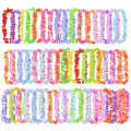 10/20/50pcs Hawaiian Flower Wreath Necklace Summer Tropical Birthday Party Decoration Luau Wedding Artificial Flower Garland Lei.