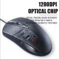 USB Optical Wired Mouse Laptop Home Office Mouse Anti Slip Roller 3D 1200DPI Game Mause Computer Accessories For PC Desktop.