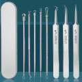 1/3/8PCS stainless steel blackhead removal tool kit, blackhead clip, tweezers, beauty face blackhead remover, acne needle tool.