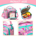Cute Animal Kids Lunch Box Meal Bag Set Washable Lunch Bag&Reusable Leakproof Bag for School & Nursery It's Beautiful for Girls. 