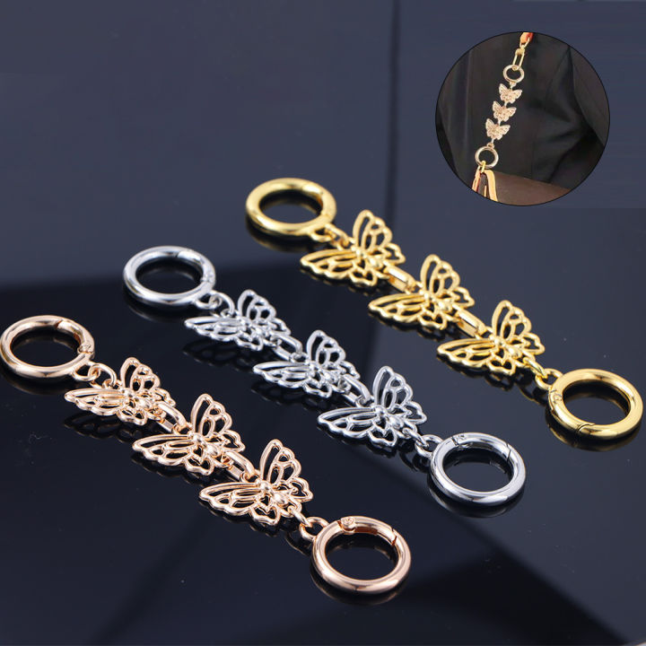 1PC Butterfly Purse Extender Chain Bag Chain Strap Handbag Shoulder Strap Chain DIY Metal Chain Extender