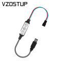 USB 3 Keys WS2811 WS2812B Controller 5V 3pin Pixel LED Light Strip Controler Dream Color Module Tape Lights with JST Connector. 