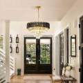 Modern crystal chandelier large 600MM size gold and black colour. 