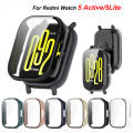 Tempered Glass+Case For Xiaomi Redmi Watch 5 Active Screen Protector Hard PC Bumper Protective Cover for MI Redmi Watch 5 Lite. 