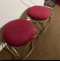 sitting stool sofa chair ottoman stool with metal legs Ottoman pouffes  sitting sofa chair for room home Furniture. 