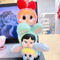 Crybaby Powerpuff Girls plush series keychain hanging key bag cute gift. 