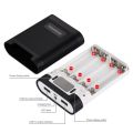 HAWEEL DIY 4 x 18650 Battery (Not Included) 10000mAh Power Bank Shell Box with 2 x USB Output & Display For All Smartphones. 