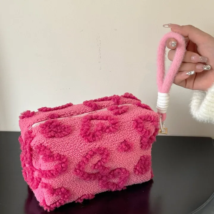 Plush%20Makeup%20Bags%20with%20Handle%20Soft%20Travel%20Cosmetic%20Storage%20Bag%20Portable%20Love%20Print%20Organizer%20Pencil%20Case%20Cute%20Clutch%20Pouch%20-%20Image%207