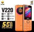 Villion V220 - 2.4 Inch Display - Dual Sim - 2500mAH battery - Rear Camera - Auto Call recording - Torch Light - PTA Approved - Audio & Video Player - 1 Year brand warranty. 