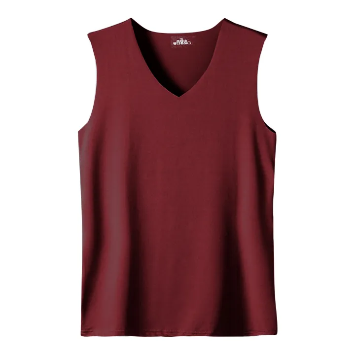 Men'S%20Top%20Men'S%20Summer%20Multi%20Color%20Sleeveless%20Vest%20Men'S%20Summer%20Ice%20Silk%20Traceless%20Thin%20Breathable%20Color%20V-Neck%20Sleeveless%20Top%20-%20Image%203