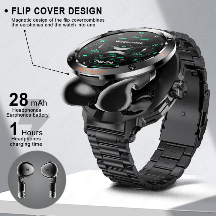 LIGE%20Men%20Earphone%20Smart%20Watch%20Bluetooth%20Call%20Women%20Sport%20Fitness%20Heart%20Rate%20Monitoring%20Music%20NFC%202%20In%201%20TWS%20Headset%20Smartwatch%20-%20Image%203