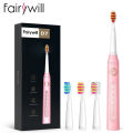 Fairywill Electric Sonic Toothbrush USB Charge FW-507 Rechargeable Waterproof Electronic Tooth Brushes Replacement Heads Adult. 