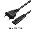 DATA FROG 1m 1.5m 3m EU Plug 2-Prong AC Power Supply Cable AC Plug Power Extension Cord for PS4 PS5 Xbox Computer Laptop PC TV. 