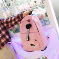 Women Schoolbag Waterproof Large Capacity School Backpack Smooth Zipper Solid Color Teens Girl Casual Daypack Bag Student Supply. 