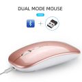[Rechargeable Wireless Mouse] Built-in wireless mouse, adjustable mouse sensitivity, Bluetooth or usb2.5g plug (standard mouse, wiressless mouse). 