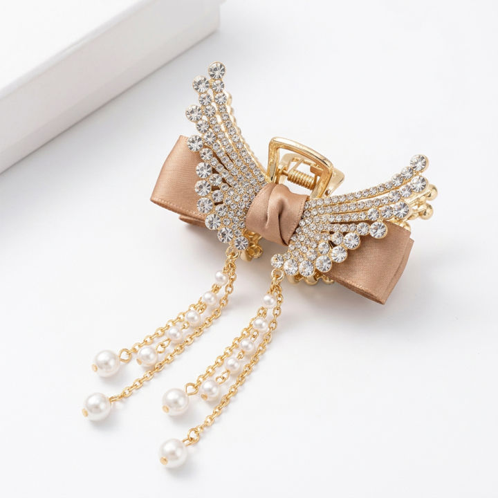 New%20Fashion%20Butterfly%20Pearl%20Tassel%20Hair%20Clip%20For%20Girls%20Red%20Flower%20Festival%20Hairpin%20Ponytail%20Catcher%20Set%20-%20Image%202