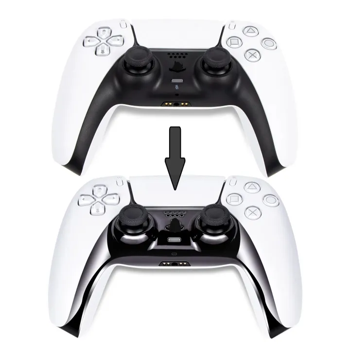 Chrome%20Black%20Glossy%20Chrome%20DIY%20Replacement%20Controller%20Shell%20for%20PS5%20Custom%20Plates%20Cover%20Compatible%20Upgrade%20For%20PS5%20Slim%20-%20Image%203