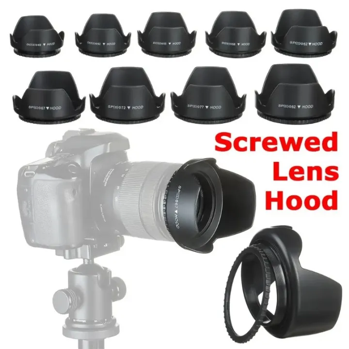 VIKEFON%20Camera%20Lens%20Hood%20-%2049%2052%2058%2055%2062%2067%2072%2077%2082%20MM%20for%20%20%20%20DSLR%20SLR%20Camera%20Lente%20Protector%20Shade%20-%20Image%203