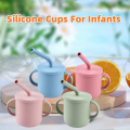 Silicone Cups For Infants And Young Children, Learning And Drinking Water Cups, Double Ear Cups, Endurance Training Cups.