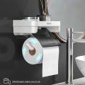 Wall Mount Toilet Paper Holder Plastic Waterproof Roll Paper Storage Rack Bathroom Tissue Organizer Shelves. 