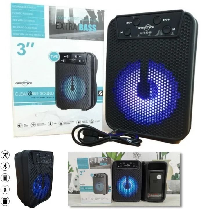 Enhance Your Music Experience with the GTS 1345: Portable Bluetooth Speaker with Extra Bass and Long-lasting Battery