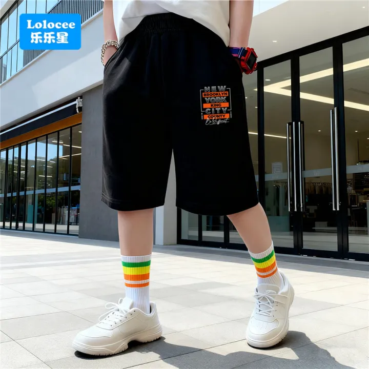 Boys'%20Shorts%20Summer%20Clothes%20Fashion%20Letter%20California%20Printed%20Sweatpants%20Loose%20Cotton%20Short%20Pants%20Kids%20Straight%20Shorts%20ZMJZ1%20-%20Image%204