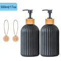 Kitchen Black Dish Soap Dispenser Bottle Set with Tags Countertop Hands Soap&Dish Soap Storage Container for Home Decor. 