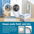 Laundry Pod Container with Sliding Lid, Holds Up to 150 Laundry Pods  Laundry Room Organization and Storage Laundry Detergent. 