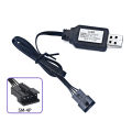 1PCS 7.4V SM-4P Plug USB Charger For DE36W DE65 HM202 EC08 EC16 RC Car M416 Electric Gel Ball Blaster Battery Charger. 