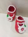 newborn baby knit woolen sock infant Girl  crochet Toddler crib shoes. 