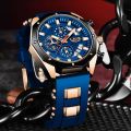 LIGE Fashion Men Watches Top Brand Luxury Silicone Sport Watch Men Quartz Date Clock Waterproof Wristwatch Chronograph Clock Man. 