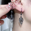 New Fashion Crystal Leaf Tassel Drop Earrings For Women Exquisite Micro Inlaid Cubic Zircon Leaves Earring Wedding Jewelry Gifts. 