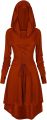 Medieval Cosplay Renaissance Archer Costumes Hooded Robe Lace Up Pullover Long Hoodie Dress Cloak Halloween Party.
