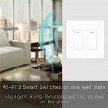 MOES ZigBee WiFi Smart Light Switch, 2 Gang No Screw Panel Smart Life/Tuya App Wireless Remote Control Wall Switch Timer for Lights, Compatible with Alexa, Google Home, Neutral Wire Required, No Hub Required. 