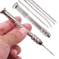 5Pcs/set Leather Sewing Kit Replaceable Needle with Awl Handle Set DIY Leathercraft Shoes Repair Tools Punch Stitching Needles. 