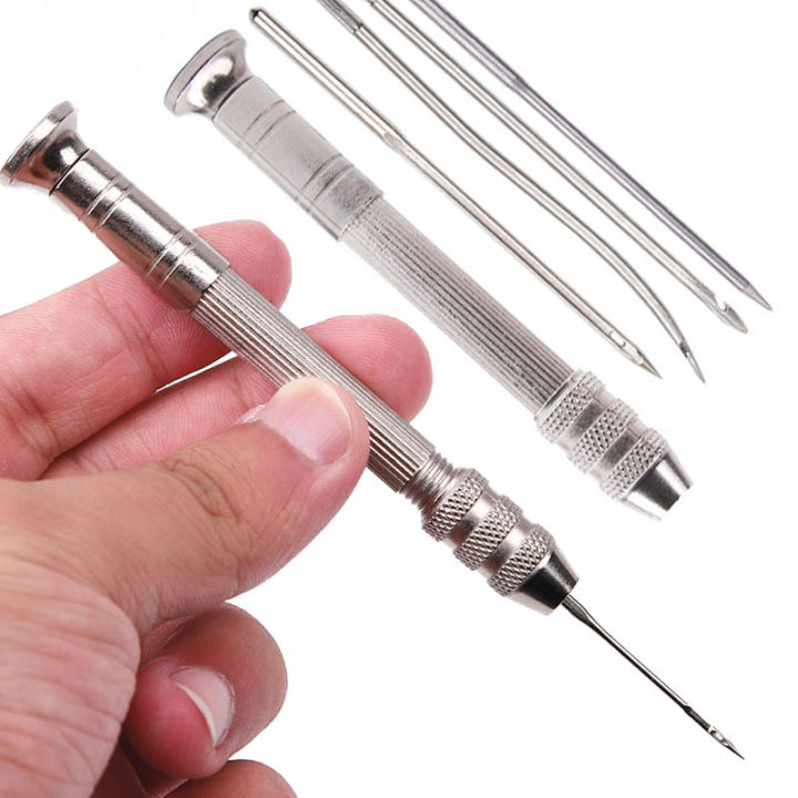 5Pcs/set%20Leather%20Sewing%20Kit%20Replaceable%20Needle%20with%20Awl%20Handle%20Set%20DIY%20Leathercraft%20Shoes%20Repair%20Tools%20Punch%20Stitching%20Needles%20-%20Image%207