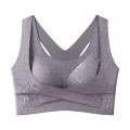 Embossed Floral Tank Bra Women’s Seamless Wirefree Bra Side Buckle Push Up Anti-Sag Comfort Everyday Underwear. 