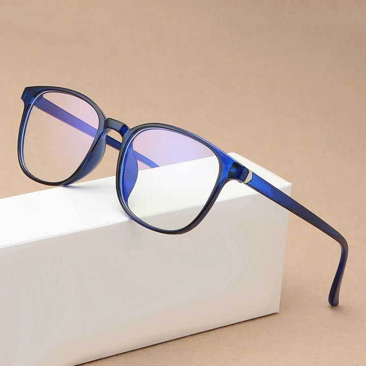 Transparent square Computer Glasses Frame Women Men Anti Blue Light