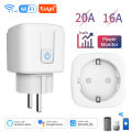 TUYA Smart Plug WiFi/Zigbee Socket EU 16A/20A With Power Monitor Timing Function Voice Control Works With Alexa GoogleHome. 