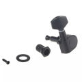 Guitar Tuning Pegs Tuner | Closed Tuner Machine Heads For Acoustic | Bass Guitar Tuning Keys | 3L & 3R | Black Colour. 