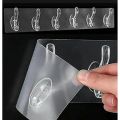6 In 1 Self Adhesive Wall Hooks Waterproof Transparent Adhesive Hooks for Wall Hook 6.