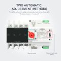 3 Phase Din Rail ATS Dual Power Automatic Transfer Switch Electrical Selector Switches Uninterrupted Power 4P 125A. 